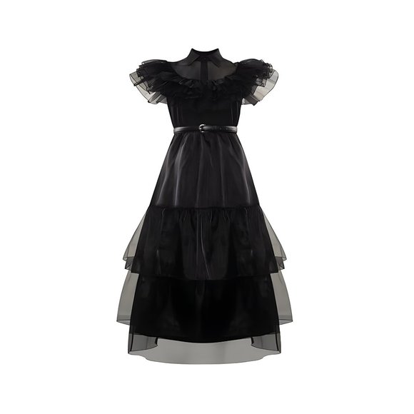 Other - Black Mesh Dress | Addams Mesh Costume for Girls | Stylish Halloween Out…